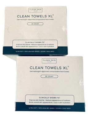 Clean Skin Club Clean Towels XL - 2pk | 50ct